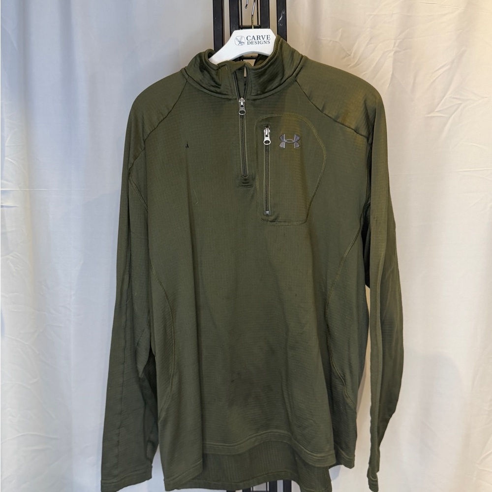 Under Armour Men's Olive Green Zip‎ Up Sweater
